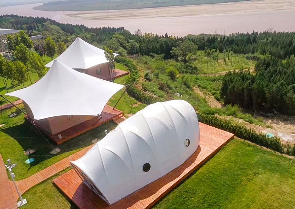 Splendid Safari Lodge Tents & Pupa Glamping Pods in a Large Glamping Resort