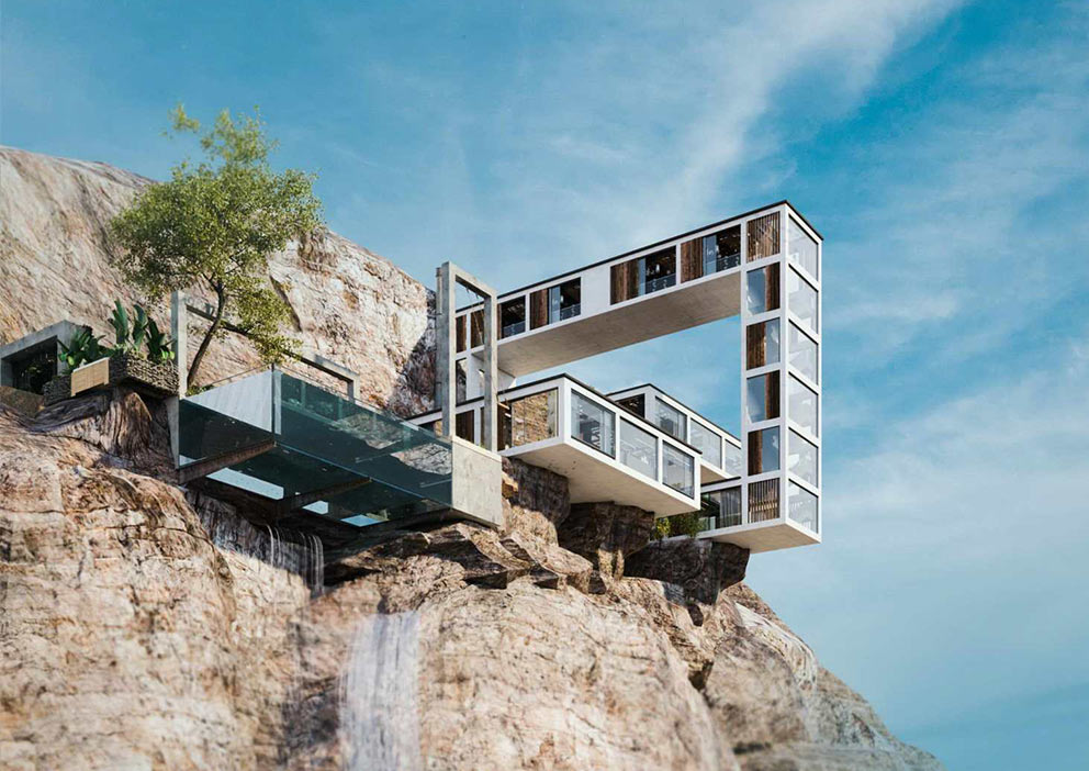 伊朗山崖住宅概念设计