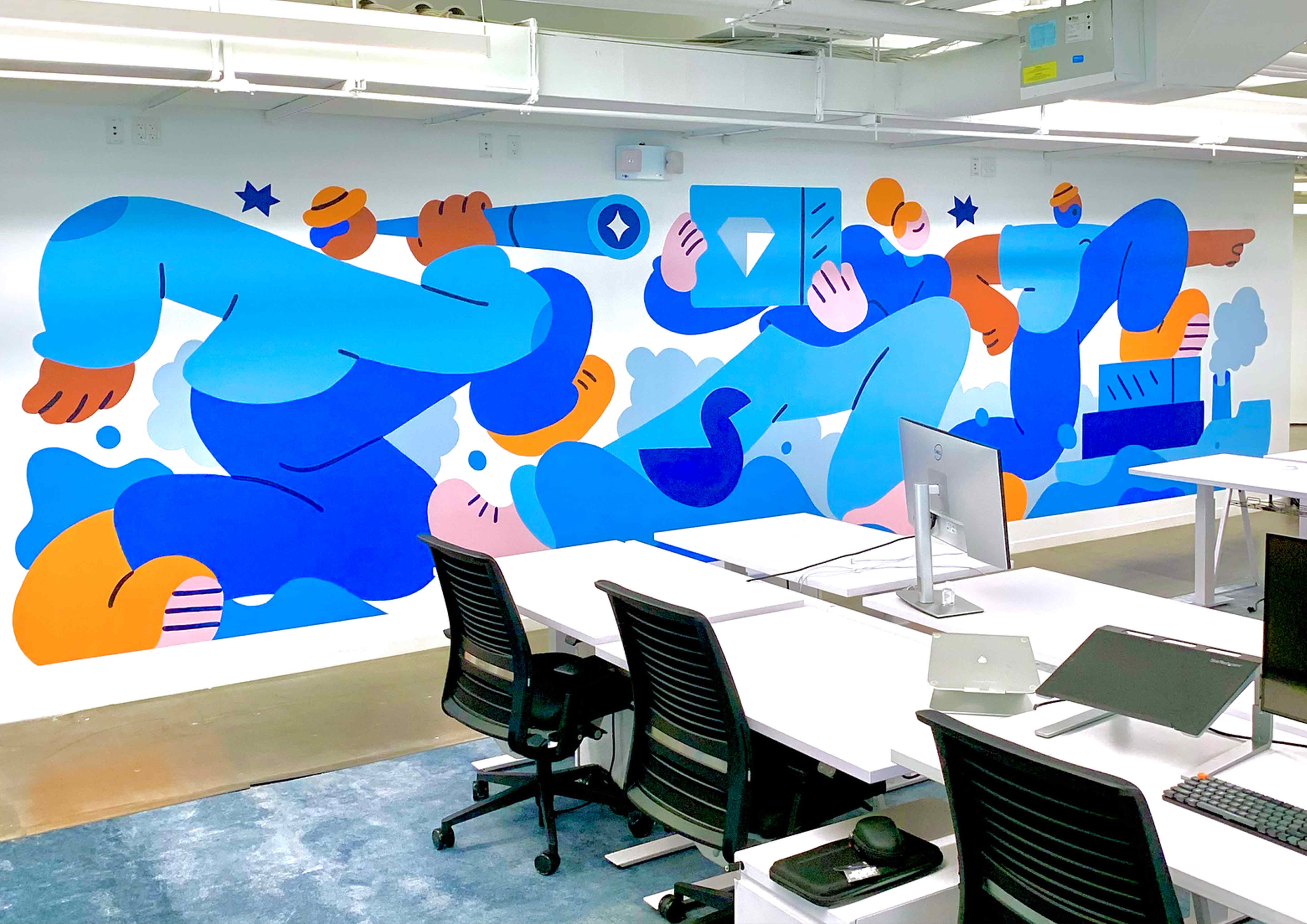 OpenSea HQ Mural & Logo Animation