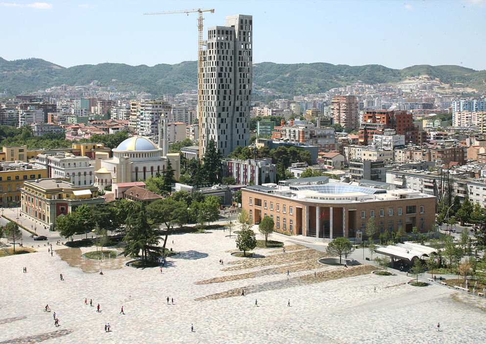 阿尔巴尼亚Skanderbeg Square广场