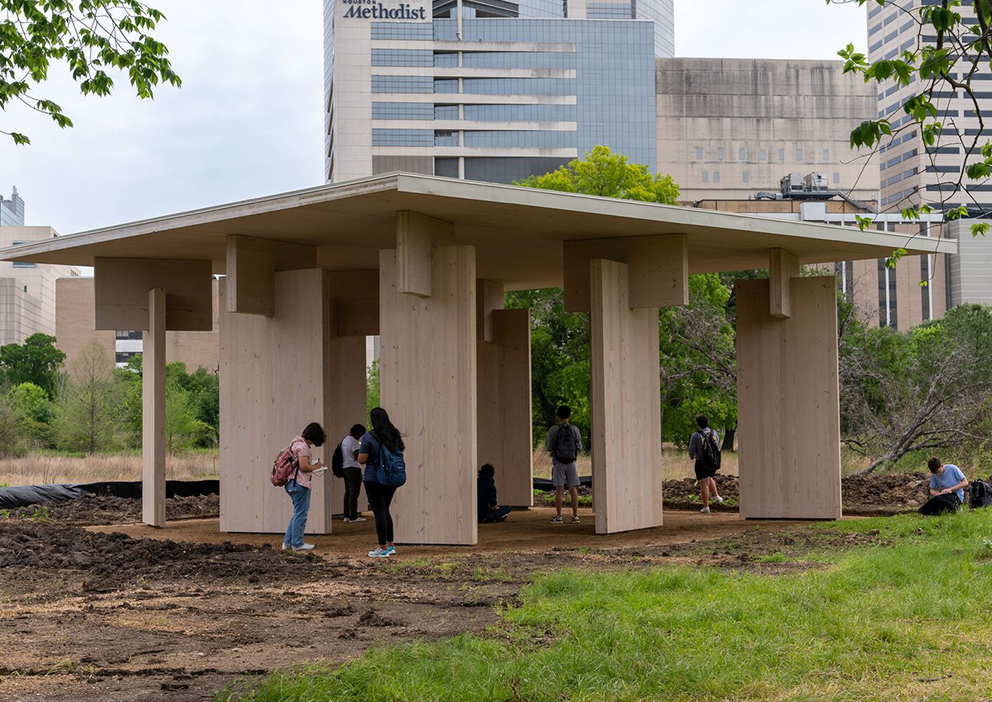 美国莱斯大学重型木结构展亭