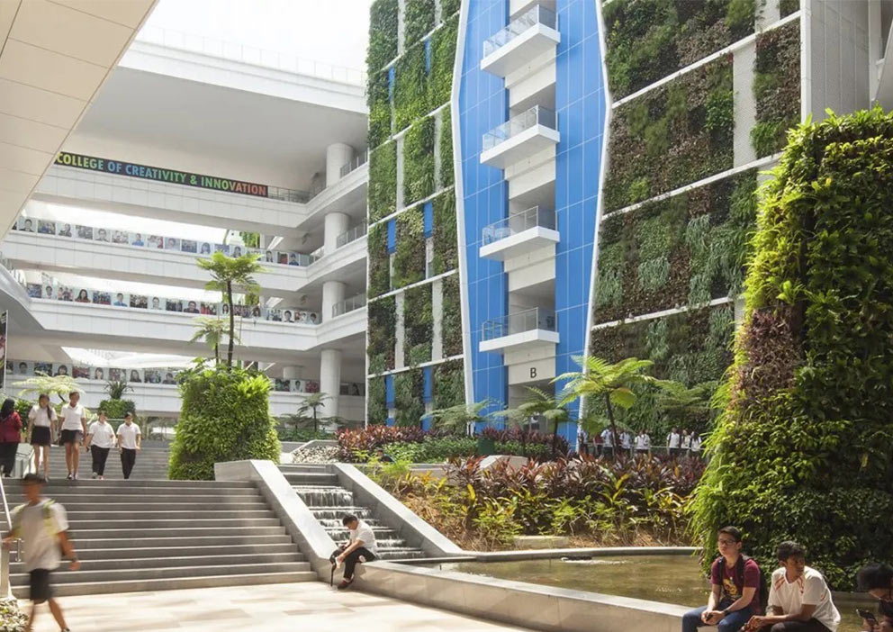 新加坡工艺教育学院内庭景观